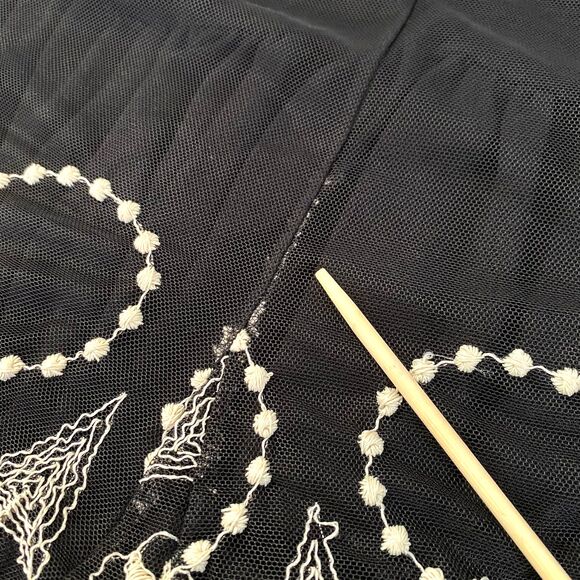 Style and Co Tulle Embroidered Layered Skirt Plus Sz 2X Multicolor Lined Flaws - Picture 11 of 14